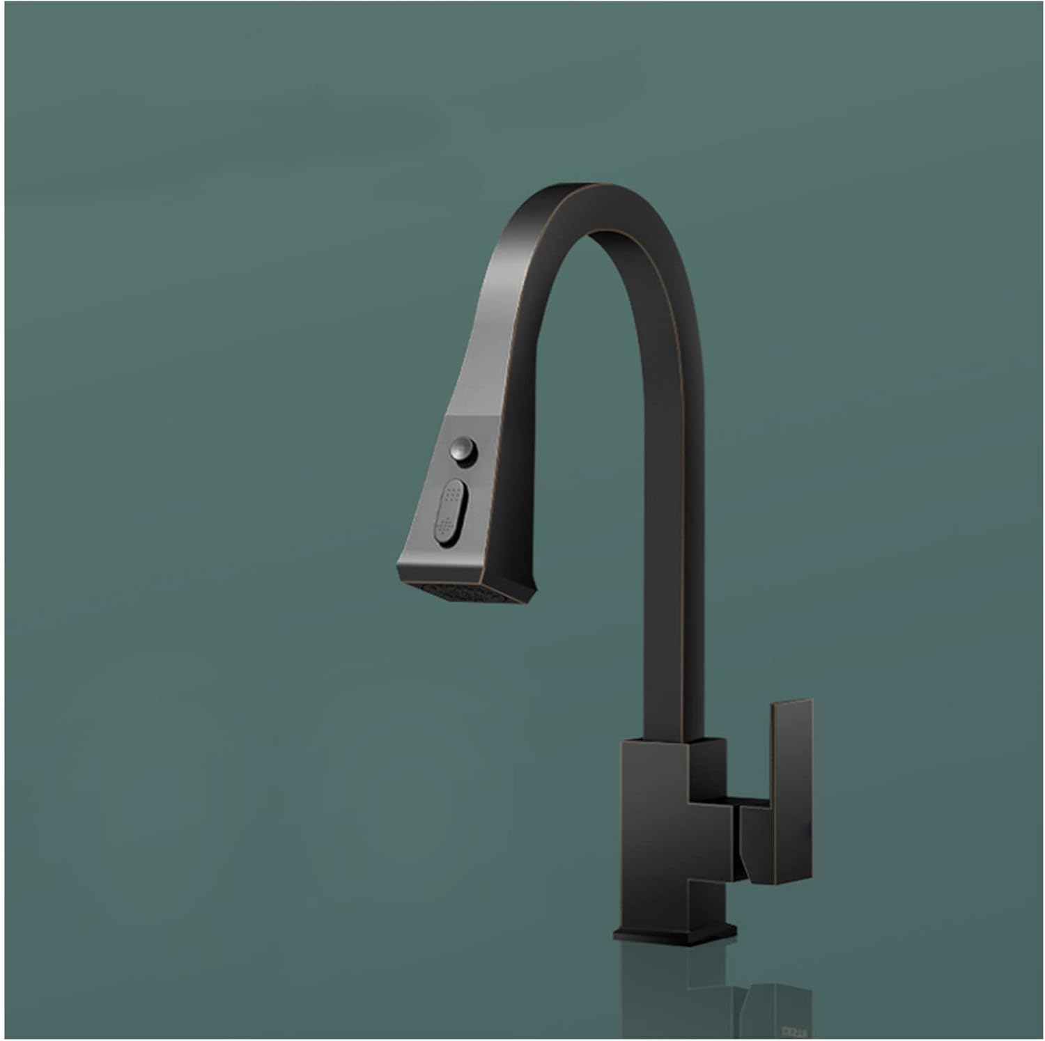 BHFPFZA High Arc Kitchen Faucet with Pull-Down Sprayer Single Handle Black Kitchen Sink Tap Modern Design for Home and Restaurant Use Easy Installation and Water Control