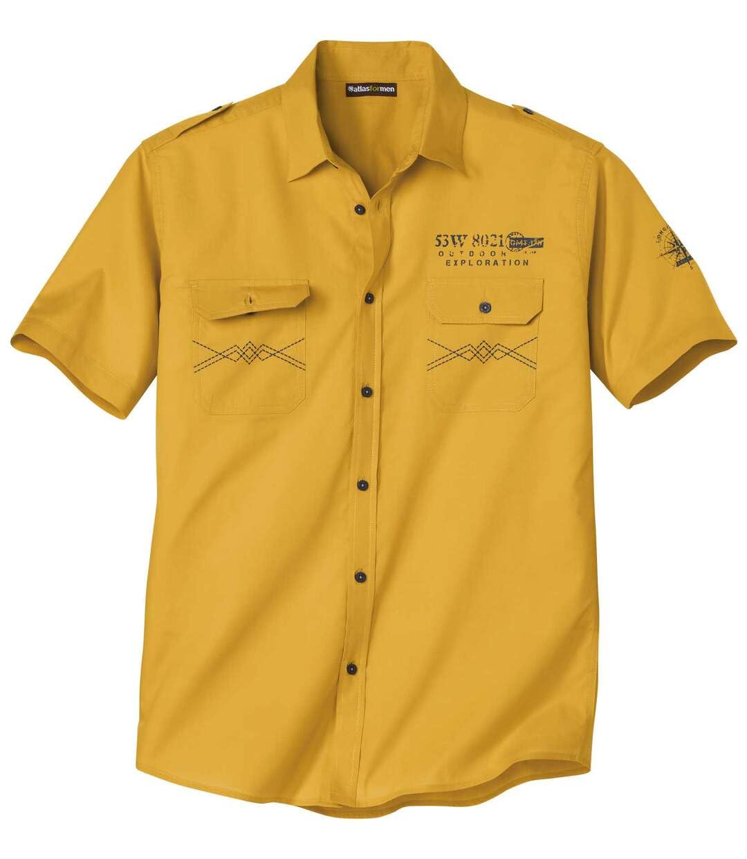ATLAS FOR MEN - Men's Yellow Pilot-Style Shirt - 3XL