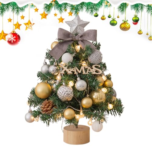 Árbol de Navidad de mesa, árbol de Navidad en miniatura con iluminación, árboles de Navidad de mesa con luces, árbol de Navidad artificial en miniatura, árbol de Navidad de mesa con luces LED que