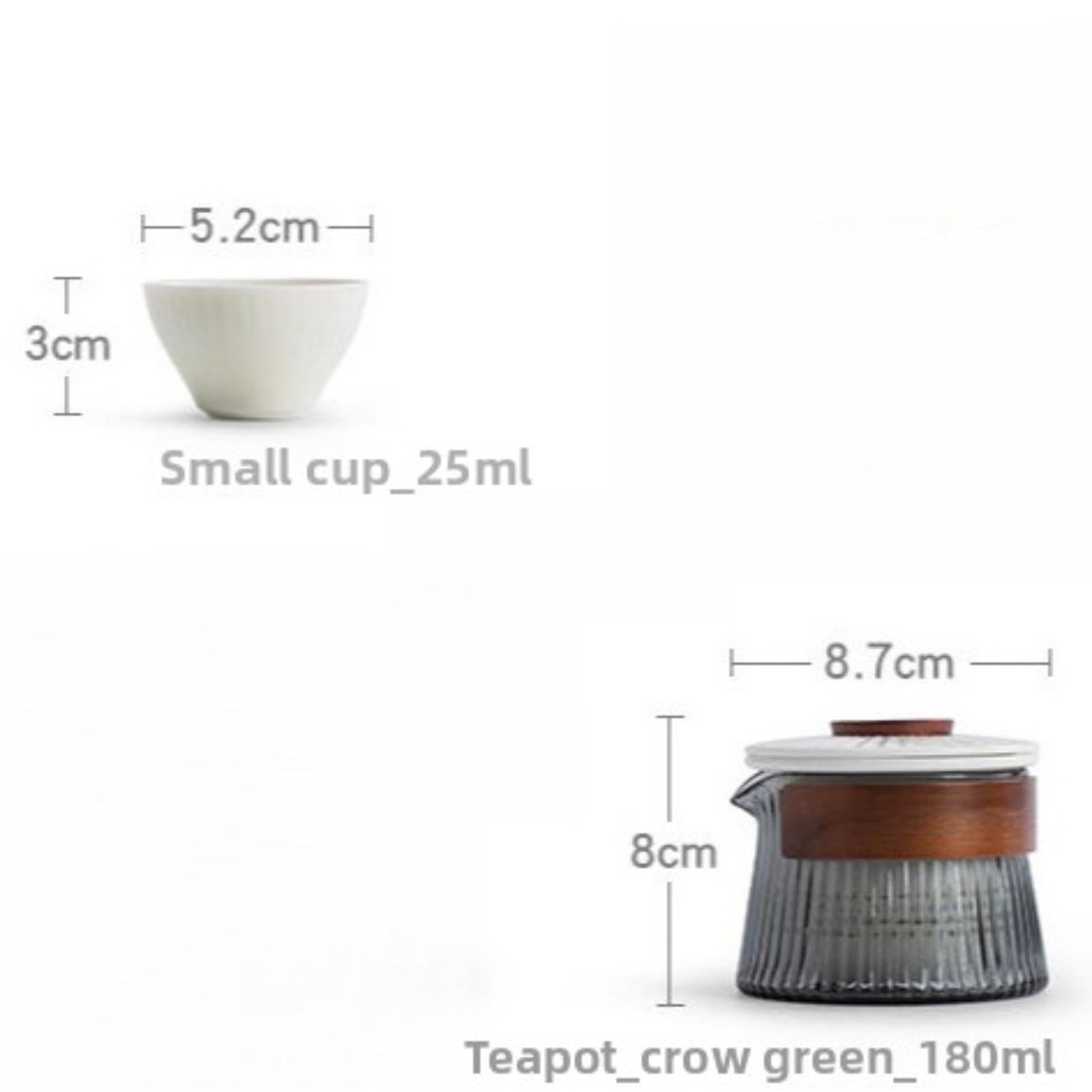 Przenośny szklany zestaw do herbaty, 180 ml, podróżny zaparzacz do herbaty odporny na wysokie temperatury