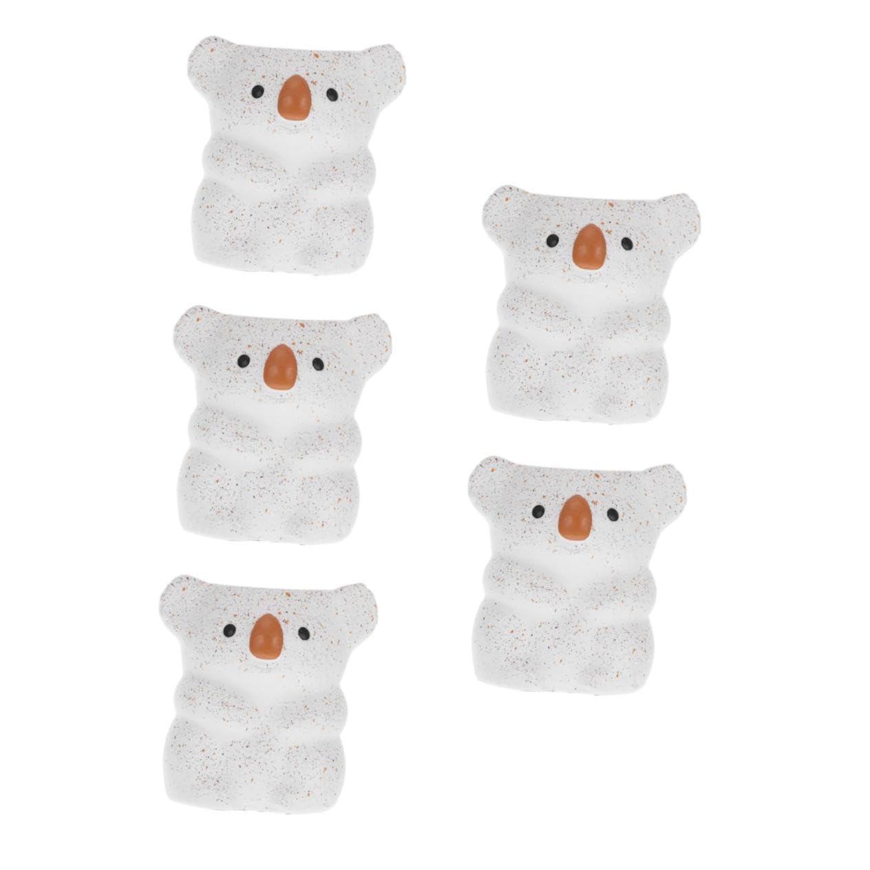 5 Pezzi Portapenne Resina Koala Organizer Scrivania Multifunzionale Mini per Pennelli e Accessori Portarifiuti Tavolo Decorativo per Ufficio e Scuola