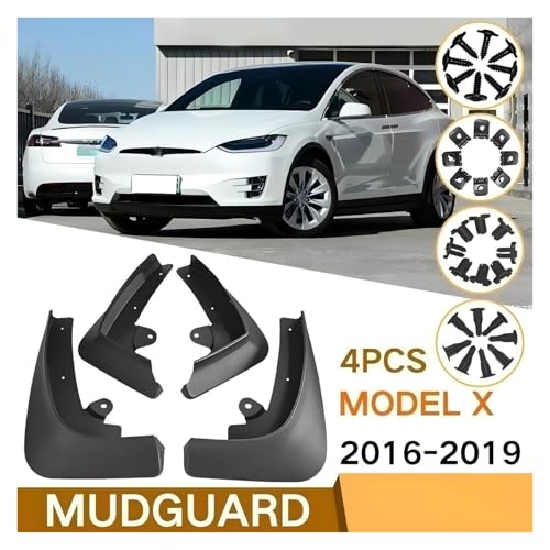 Guardabarros de coche para Tesla Model X 2017 2018 2019 protección contra salpicaduras 2