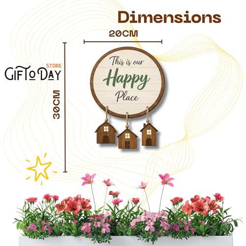 Image of GiftOday Wooden Wall Hanging for Home & Kitchen Decor | Inspirational & Decorative Wall Art for Living Room, Bedroom, Kitchen & Office | Modern Rustic MDF Wall Hanging Ornament