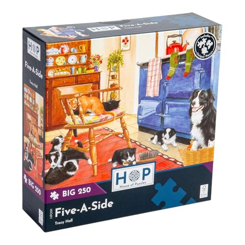 The House of Puzzles - Five-A-Side Jigsaw - Big 250 Piece Jigsaws For Adults & Kids, Extra Large Pieces, Artist Illustrated, Scenic Landscape, Deluxe Puzzle Gifts