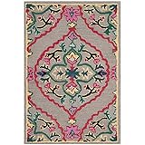 Safavieh Bellagio Collection Handmade Boho Medallion Wool Area Rug, 2' x 3', Dark Grey/Multi
