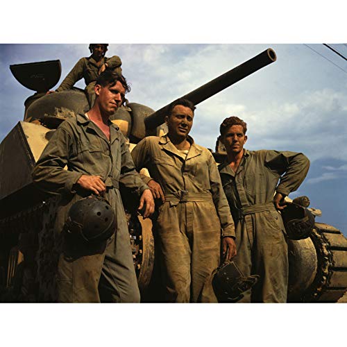 Artery8Palmer War WWII 1942 M4 Tank Crew Fort Knox Art Print Canvas Premium Wall Decor Poster Mural