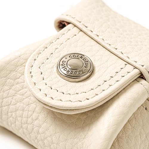 Image of Cockatoo Genuine Leather Coin Pouch Change Holder, Mini Snap Pocket Wallet for Men Women (Ercu, Large)