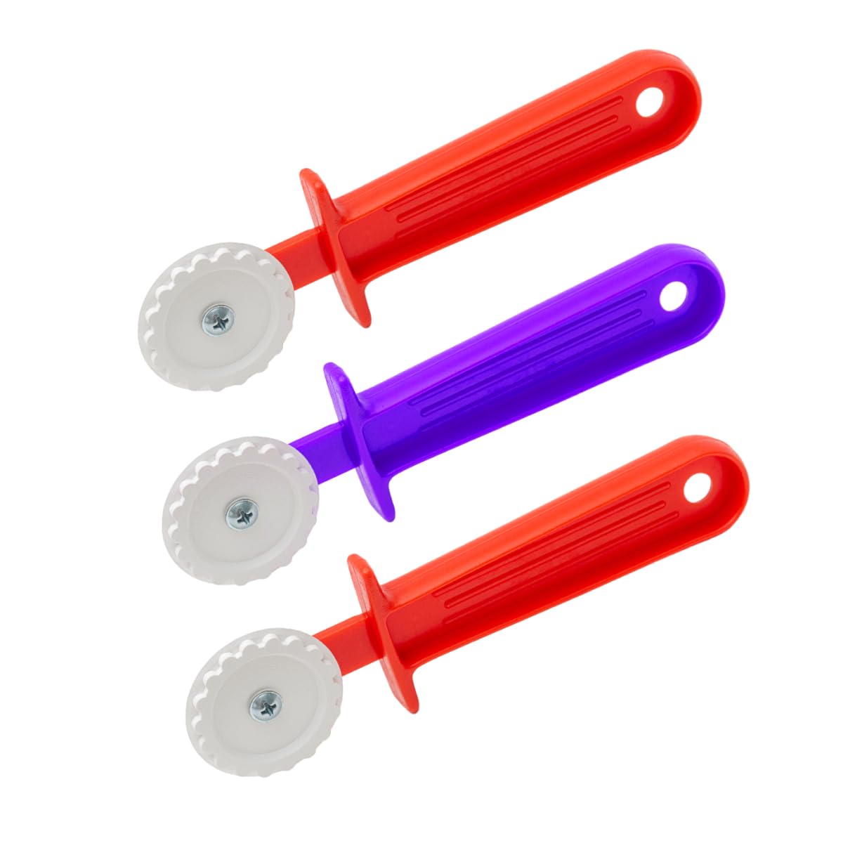 Fluted Pastry Cutter Wheel with Ravioli Cutter and Crimper - Pasta Cutter Tool for Making, Rolling, Cutting and Sealing Pastry Dough and Ravioli, 3 Pcs, OFXDD