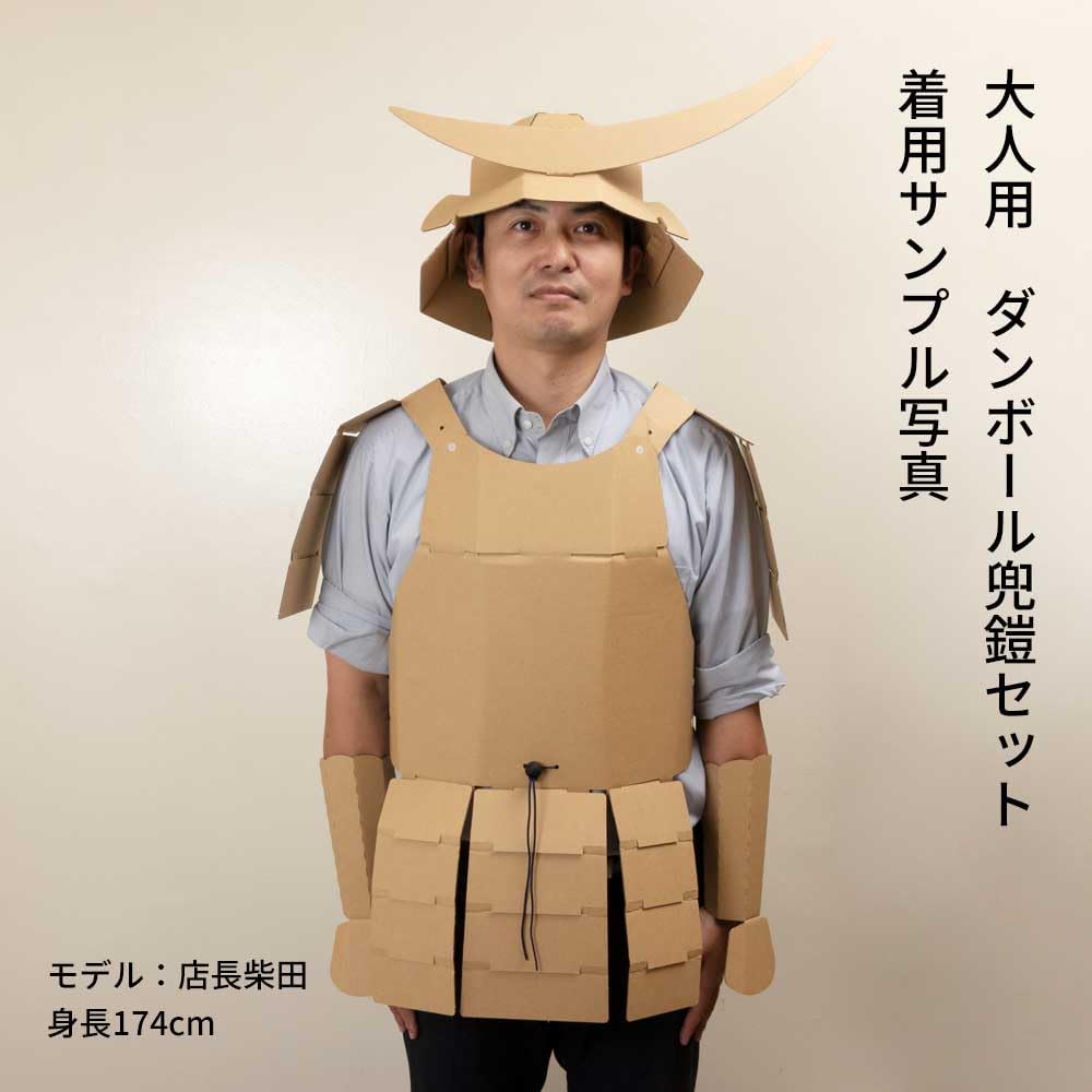 Amazon.co.jp: なりきりシリーズ大人用ダンボール兜鎧セット気分