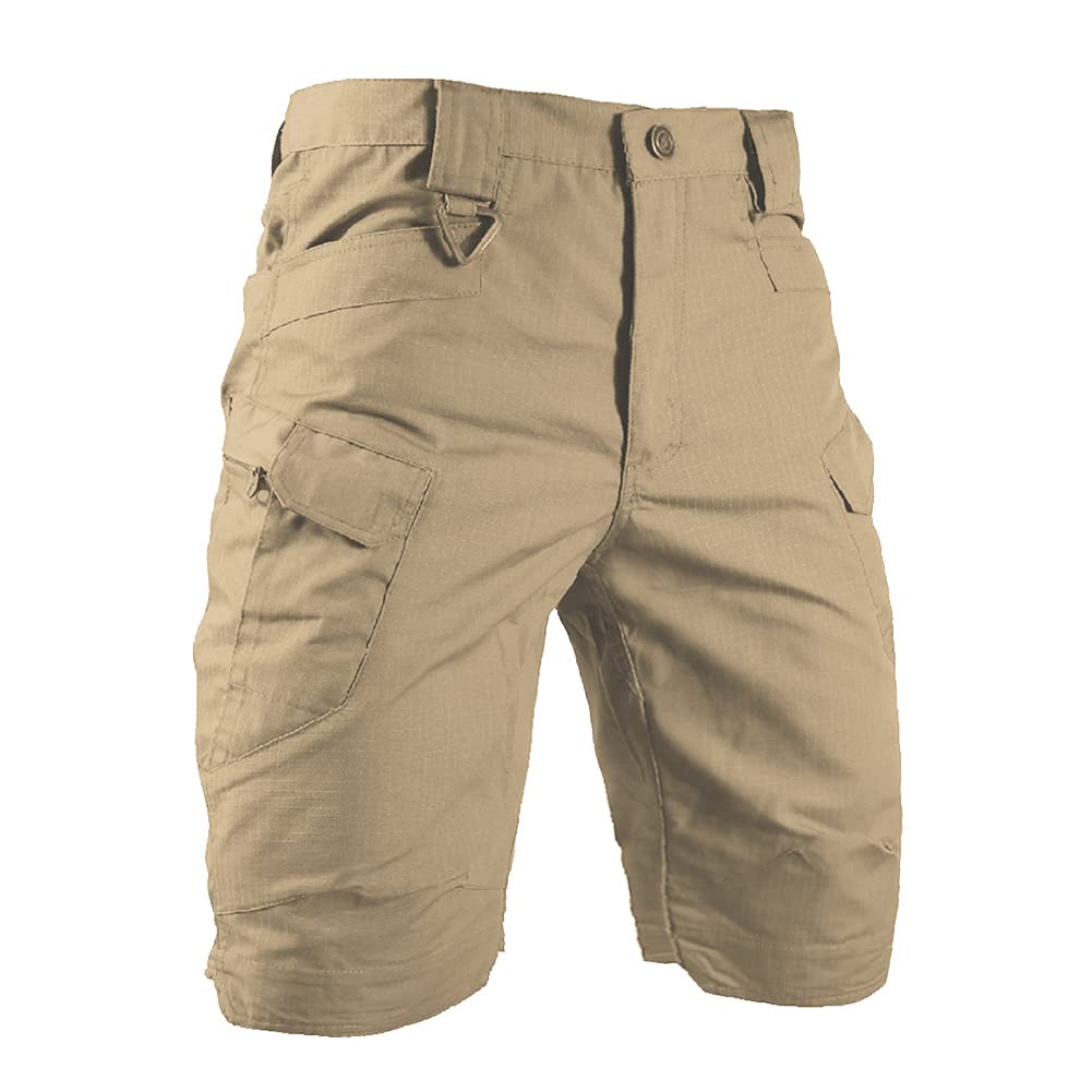 HYCOPROT Men's Tactical Cargo Shorts Waterproof Lightweight Work Short Quick Dry Military Multi Pockets Ripstop for Hiking