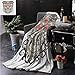 Produktbild Ducan Lincoln Blanket Four Seasons Light Und Super Soft Gothic Love Themed Totenkopf Mit Herzen Und Orientalischen Details Drucken Weiches Und Bequemes Schlafsofa,127x102 cm