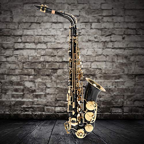 Sax Alto, sax de latão para aniversário (preto)