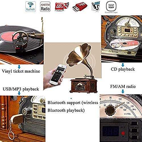 YAMMY Tourne-Disque rétro, boîte à Musique Vintage Retro Classic Gramophone phonographe Forme Haut-Parleur stéréo Sound… - Les Beatles, Paul McCartney, John Lennon, RIngo Starr, George Harrison YAMMY Tourne-Disque rétro, boîte à Musique Vintage Retro Classic Gramophone phonographe Forme Haut-Parleur stéréo Sound… – Image 6