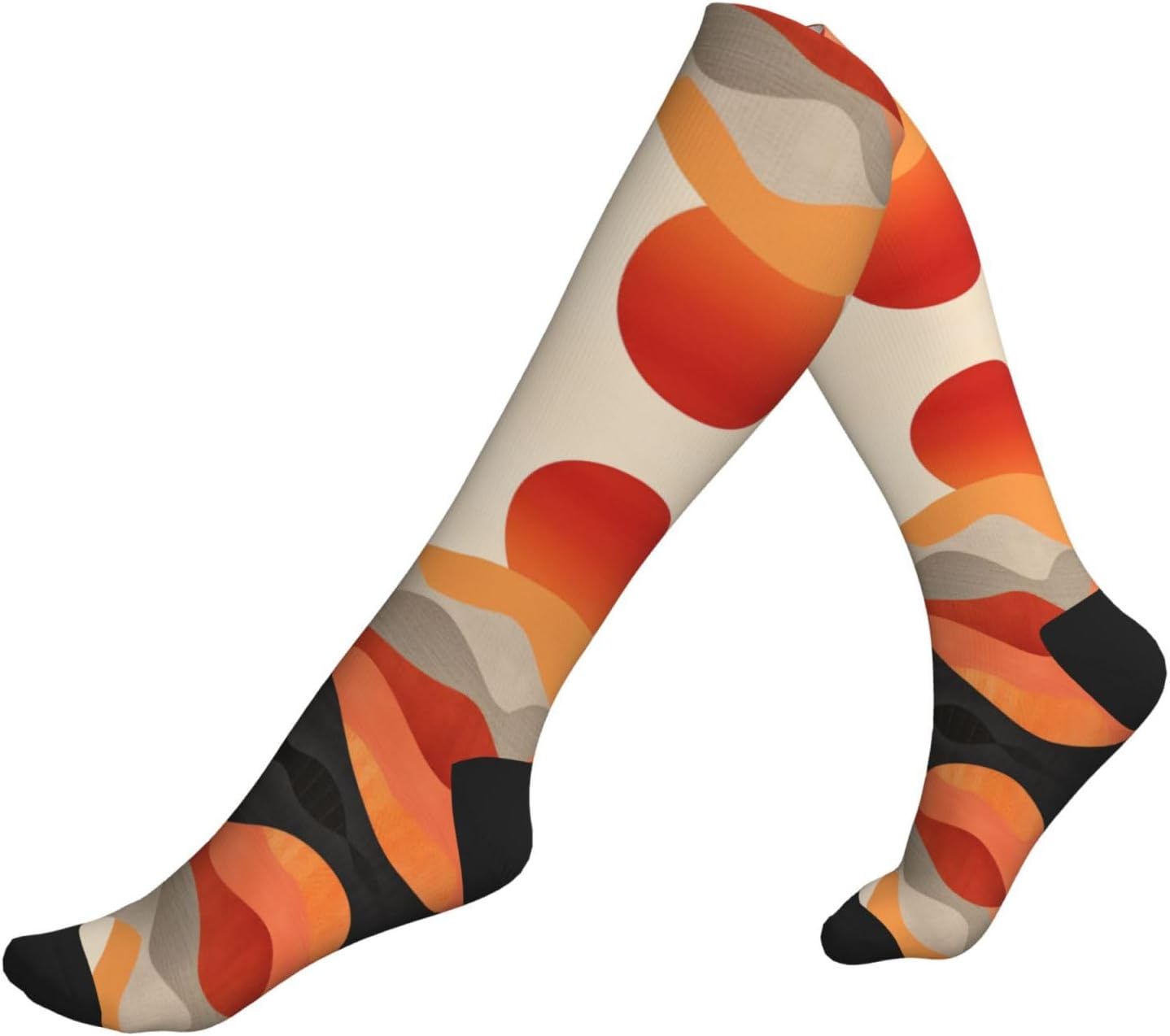 Retro Images Compression Socks For Women Men 15-20mmhg Graduated Support Circulation Knee High Socks For Nurses Athletic