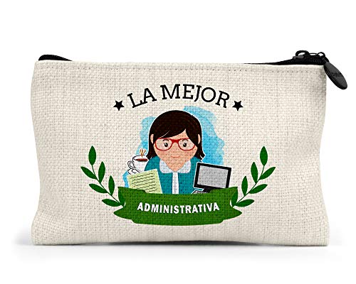 Planetacase - Monedero Personalizado - La Mejor Administrativa del Mundo Regalo Original Administrativos Personalizado