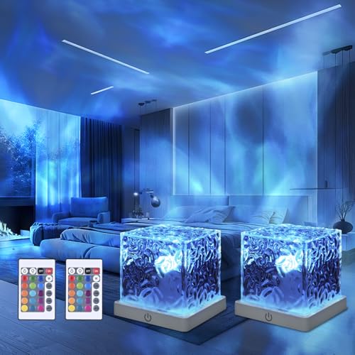 YYUJIALIANG 2 Pack Northern Lights Projector Night Light