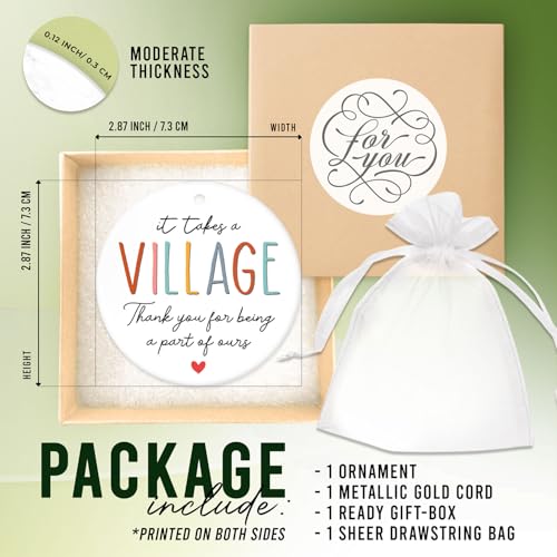 HEXMOZ-Thank-You-Gifts-for-Women-Men-Teacher-Gifts-Teacher-Ornament-Daycare-Teacher-Gifts-Appreciation-Gifts-for-Coworker-Employee-Daycare-Provider-Nanny-Ceramic-Christmas-Ornaments-2024