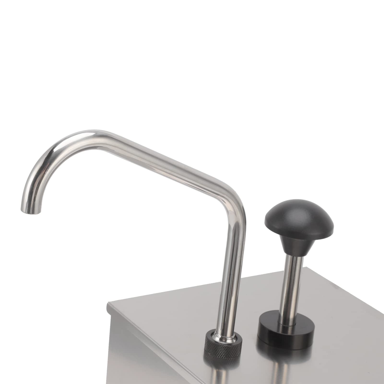 Ausla Dispenser per Sciroppo, Pressa Manuale, Pompa per Condimenti, Barattolo per Salsa da 4 L, con Tubo di Scarico Interno e Tubo di Scarico per Bancone della del Ristorante
