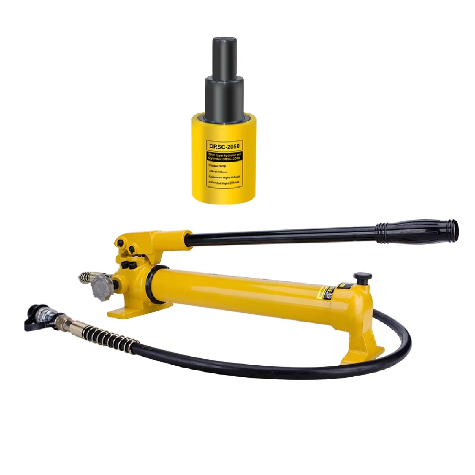 Zestaw hydrauliczny z pompką ręczną, przenośny cylinder