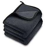 WGIDSKKI Saugstarkes Trockentuch 500g/m² - 40x60 cm(2Pcs), Microfibre Car Cleaning Cloth, Super Saugfähig Microfasertuch in grau - Auto Trockentücher