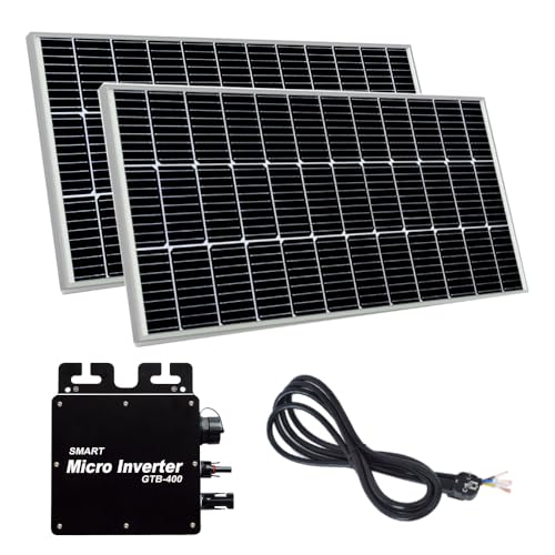 FEDAPURY Balkonkraftwerk 300w Komplett Steckdose mit 2 x 150w PV...