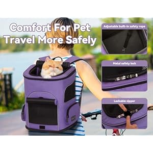 PETSFIT-Dog-Backpack-Carrier-with-Upgraded-Waist-Protection-Pet-Carrier-Backpack-Designed-for-Small-DogsCats-Fully-Ventilated-Collapsible-Cat-Backpack-for-Outdoor-Traveling-Hiking-Camping-Purple - Cucciolini Doodles   PETSFIT-Dog-Backpack-Carrier-with-Upgraded-Waist-Protection-Pet-Carrier-Backpack-Designed-for-Small-DogsCats-Fully-Ventilated-Collapsible-Cat-Backpack-for-Outdoor-Traveling-Hiking-Camping-Purple