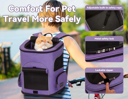 PETSFIT-Dog-Backpack-Carrier-with-Upgraded-Waist-Protection-Pet-Carrier-Backpack-Designed-for-Small-DogsCats-Fully-Ventilated-Collapsible-Cat-Backpack-for-Outdoor-Traveling-Hiking-Camping-Purple - Cucciolini Doodles   PETSFIT-Dog-Backpack-Carrier-with-Upgraded-Waist-Protection-Pet-Carrier-Backpack-Designed-for-Small-DogsCats-Fully-Ventilated-Collapsible-Cat-Backpack-for-Outdoor-Traveling-Hiking-Camping-Purple
