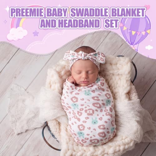Image of 4 Pack Preemie Newborn Swaddle Set, Solid Color Style, Preemie