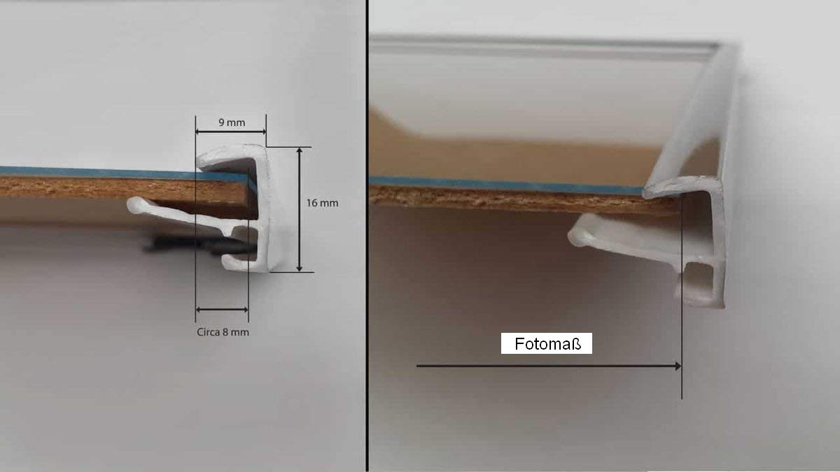 myposterframe Atlas Bilderrahmen 50 x 96 cm Kunststoff 96 x 50 cm Schwarz matt mit Kunstglas klar 1 mm