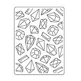 Vaessen Creative Prägeschablone Edelsteine 14,6 x 10,7 cm – Embossing Folder für Karten Basteln, Scrapbooking, Journaling – Wiederverwendbar, Präzise Ergebnisse, Für Stanzmaschinen