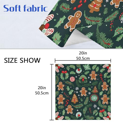 Servilletas de Tela Navidad con Diseño de Hombre de Jengibre miniatura 6