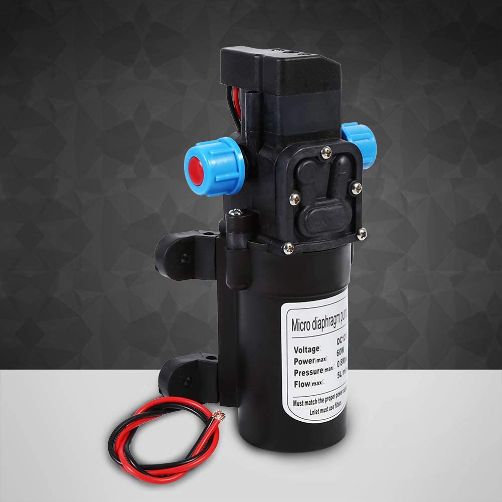 Pompa dell' acqua Automatico Alta Pressione Diaframma,per roulotte barca giardino camion barca,DC 12 V 60W,115psi 5L/m