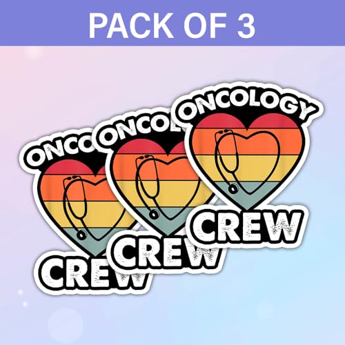 Image of SODAVA (3Pcs) Oncology Nurse Appreciation Cancer Doctor Team Pediatric CNA Stickers Oncology Nurse Stickers Oncology Nurse Month Oncology Nursing Gifts Decoration Graphic Bumper Laptop Stickers