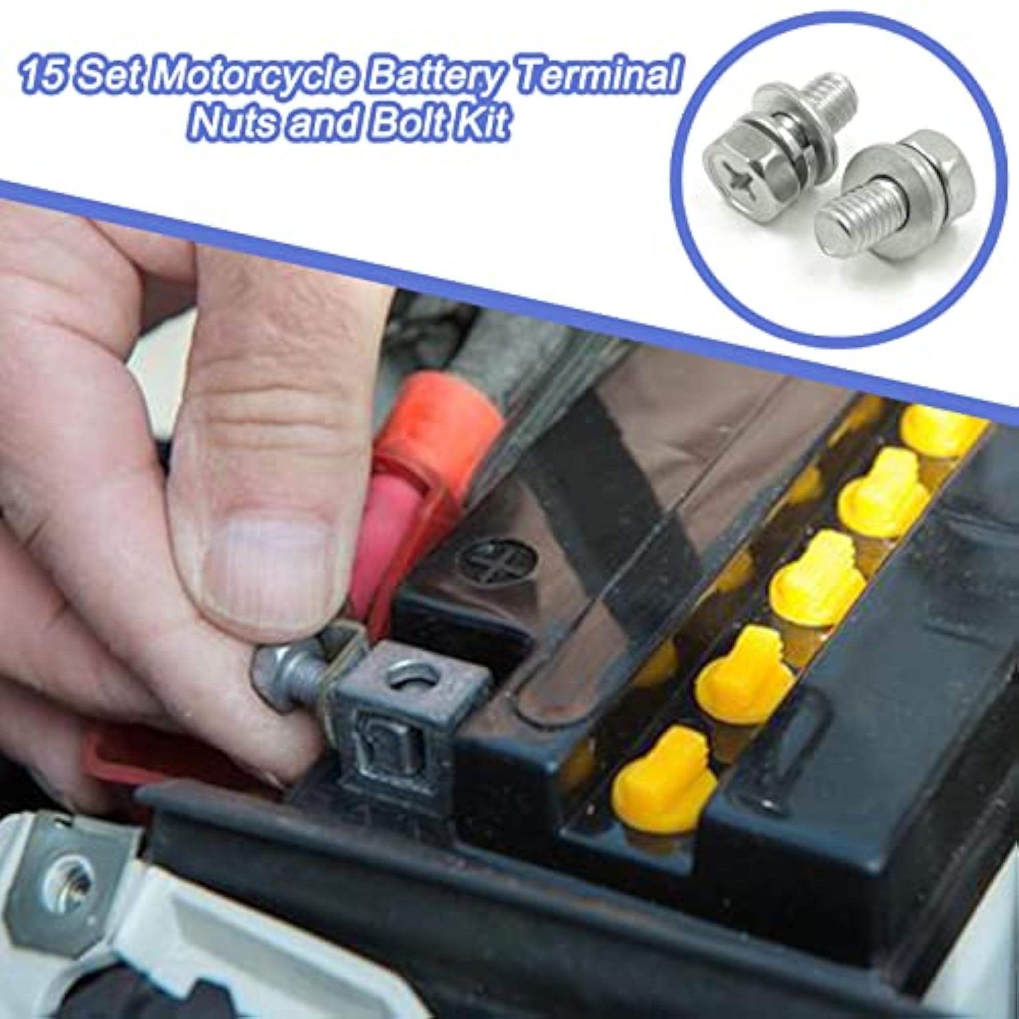 15 Set M6x16mm Stainless Steel Motorcycle Terminal Screws