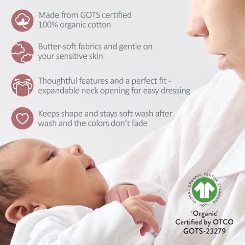 Butterblu Rory 10-Pack Short Sleeve Ruffle Shoulder Bodysuits 100% Organic Cotton for Baby Girls, Sunset Haze Rainbow, 6-9 Months by Butterblu - Image 5