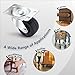 POWERTEC 2 Inch Swivel Caster Wheels Set of 4 with 160 lbs Loads, Heavy Duty Plate Casters, Rubber Castor Wheels for Furniture, Cart, Dolly and Workbenches (17210)
