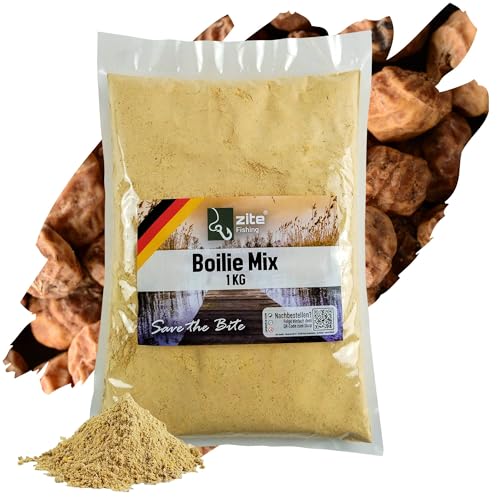 Zite Fishing 1 kg Boilie Fertigmixe - 4 Aromen - DIY Boilies herstellen - Herstellung von Futterboilies, Angelfutter, Karpfen-Ködern - Hohe Lockwirkung & Super Konsistenz (Scopex)