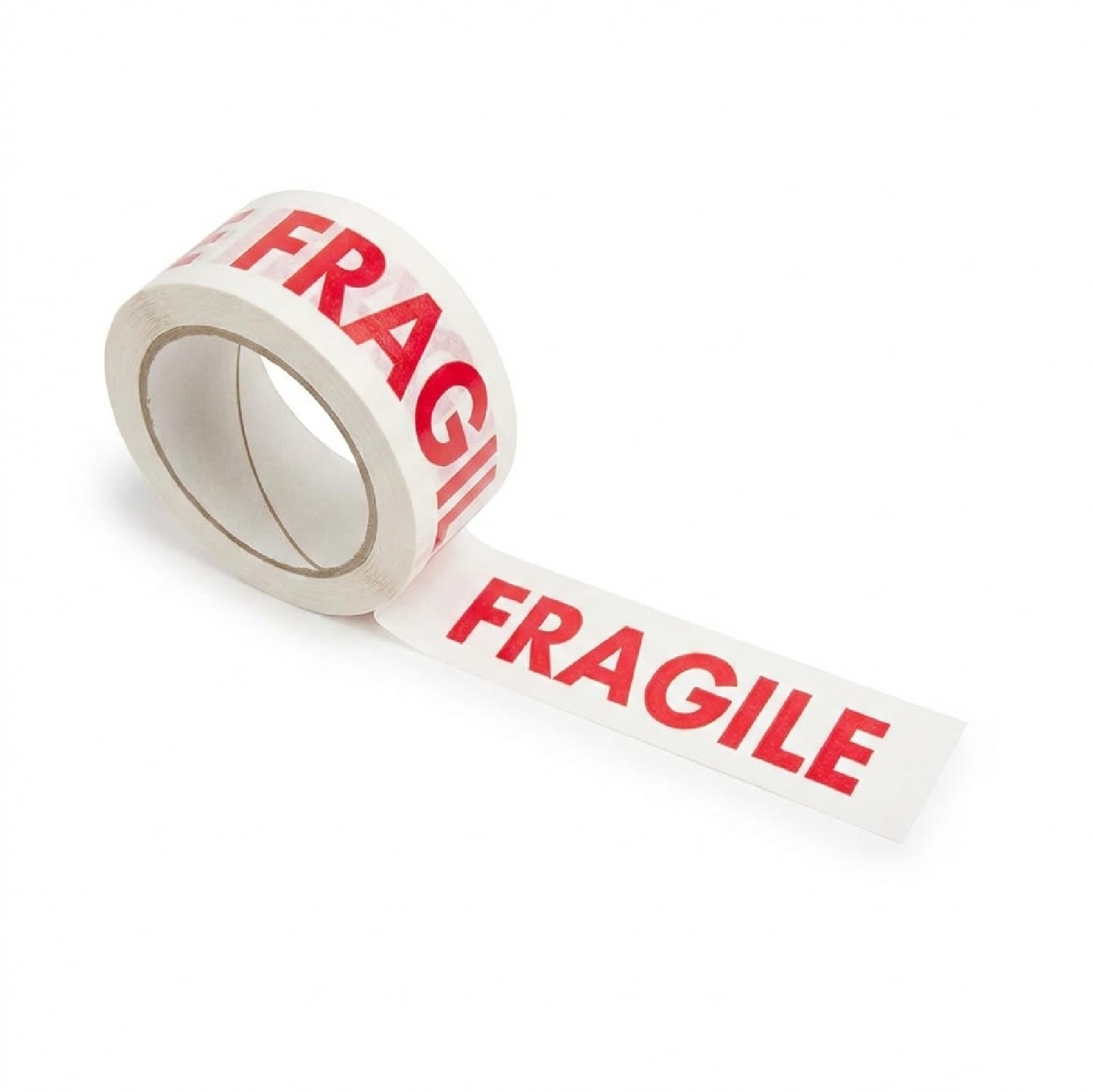Nastro Adesivo Fragile Stampato 50 mm x 132 m - Resistente Umidità e Freddo, Srotolamento Silenzioso, per Imballaggi Delicati e Spedizioni Sicure, 36 Rotoli