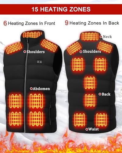 Electric Heated Vest for Men: Womens Heating Vest with 16000mah Battery Pack - Winter Warming Heated Hunting Jacket2