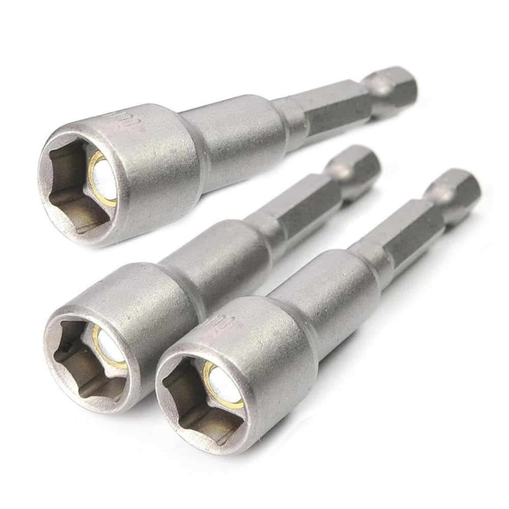 Shallho 3 Stück Steckschlüssel Satz 8mm, Magnetische 1/4 Zol