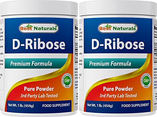 Best Naturals D-Ribosa en polvo 1 libra (1 libra (paquete de 2))