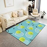 Homewish Tapis Salon Balle de Tennis Tapis Chambre 100x150 Enfants Raquette Sport Tapis So...