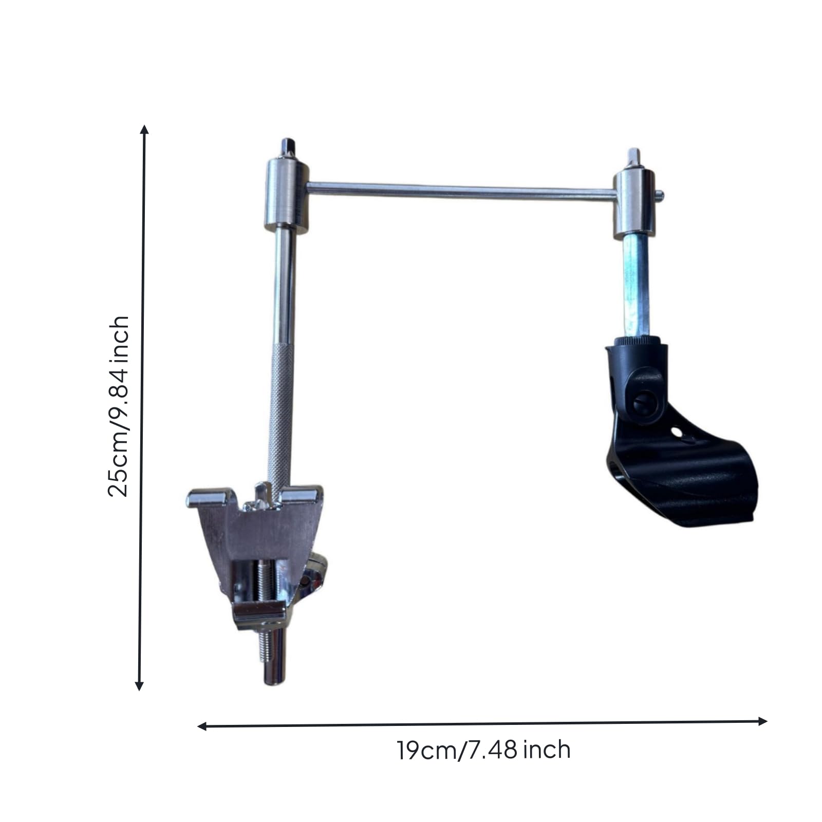 Soporte para Micrófono de Bombo con Abrazadera de Tambor Montaje Estable Brazo Regulable y Travesaño Sujeción Segura para Micrófono Material Aleación