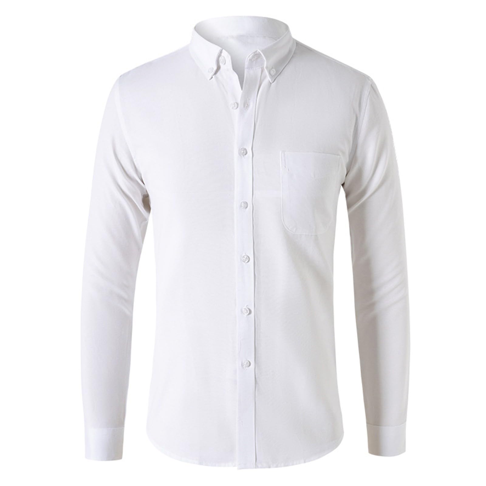 Mens Oxford Shirts Casual Regular Fit Button Down Business Work Shirt Long Sleeve Slim Fit Cotton Dress Blouses