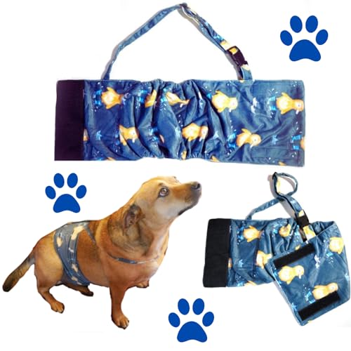 Image of Washable Dog Diaper for Female and Male-one Size for Covering Small, Medium, and Large (11 inch to 25 inch)-Reusable with Duck Style Soft Fleece-Adjustable Washable