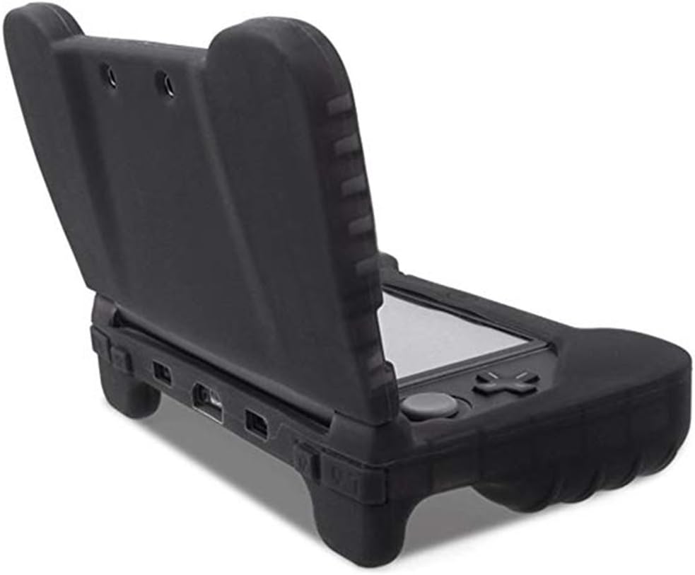 Silicone Case for New Nintendo 3DS XL/LL with Screen Protectors, ANIN Protective Cover with Comfort Hand Grip, 2 pcs PET Films for Top and Bottom Screen