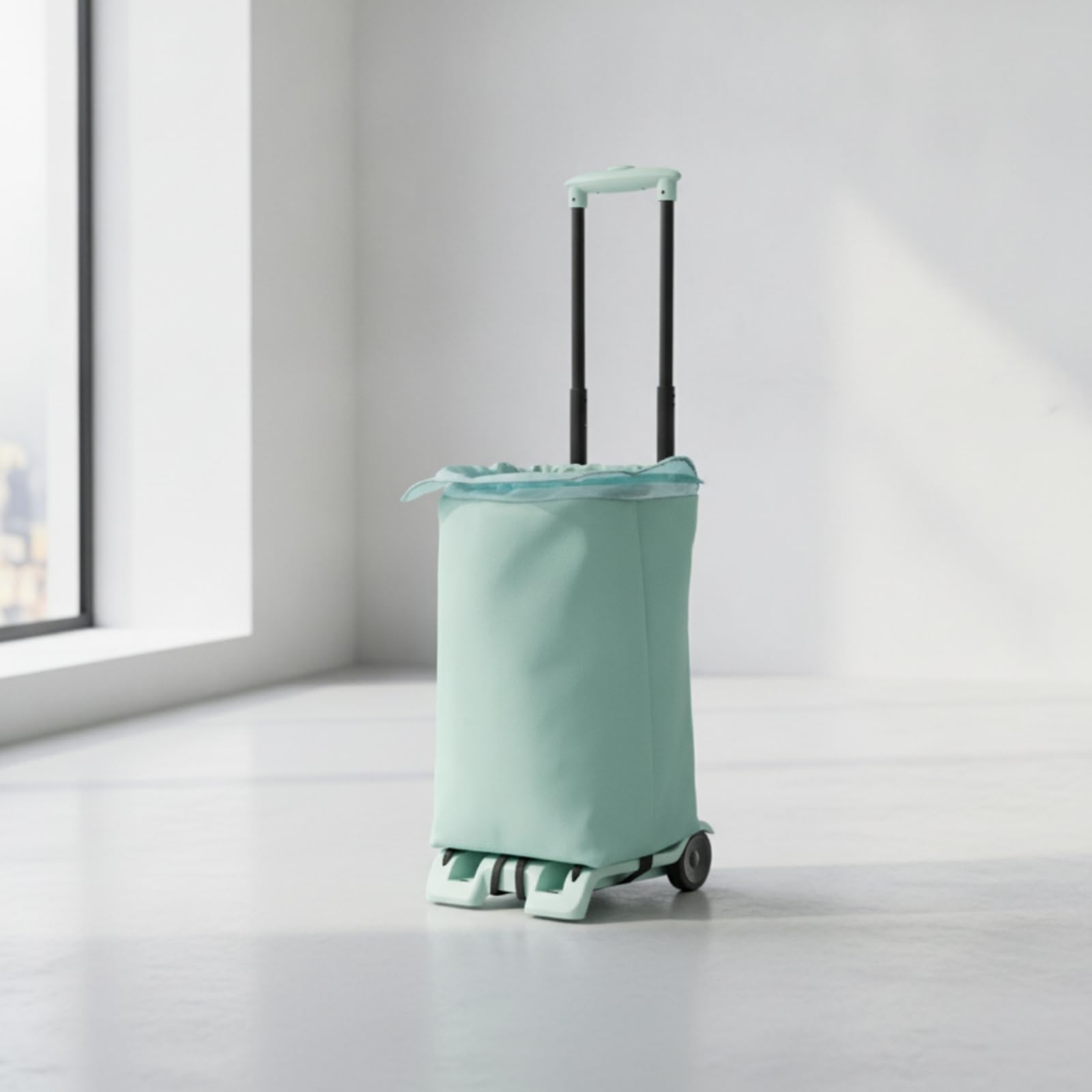 Sharplace Einkaufswagen Klappbar Einkaufsroller Einkaufskarre Transportwagen mit Abnehmbarer Tasche Oxford Wasserdicht Kompakt Zusammenfaltbar Leichtgängig Zwei, with Black Bag