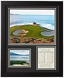 Legends Never Die Pebble Beach Hole #7- The U.S. Open Collectible | Framed Photo Collage Wall Art Decor - 12'x15'