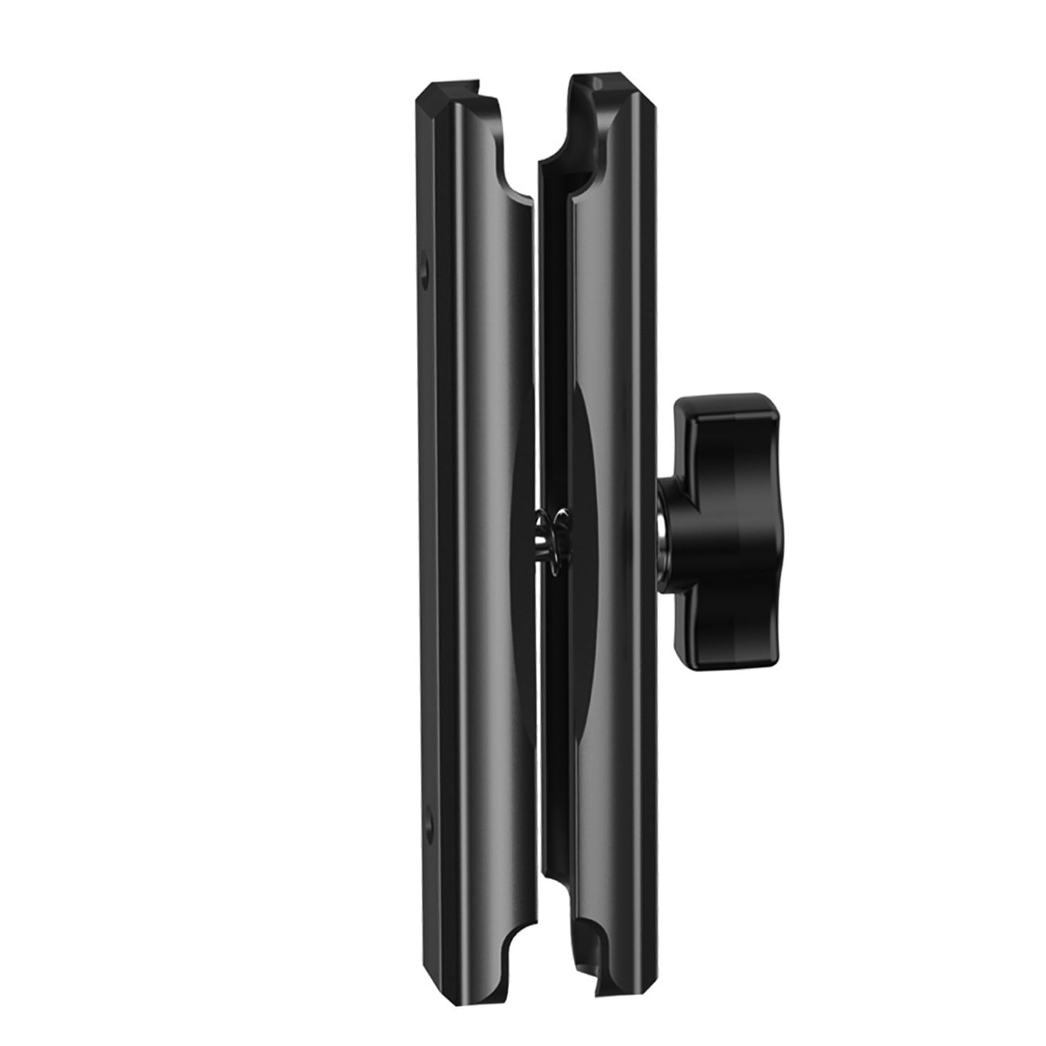 iMESTOU CNC aluminiowy zacisk kierownicy motocykla z dwoma portami 1/10.2 cm - uniwersalny uchwyt kulowy z podwójnym gniazdem 2.5 cm do GoPro/RAM, beznarzędziowy regulowany uchwyt na telefon/kamerę