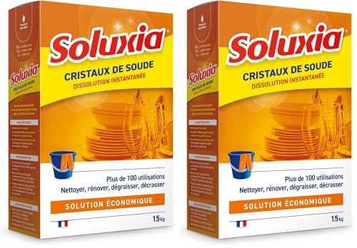 Cristaux de Soude - Dissolution Instantan&eacute;e - 1,5Kg, (Lot de